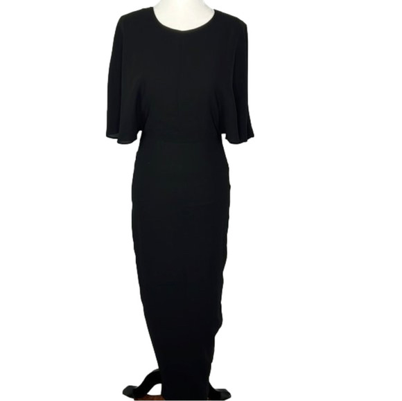 NWT Blaque Label Black Floor Length Open Back Gown - Picture 1 of 11